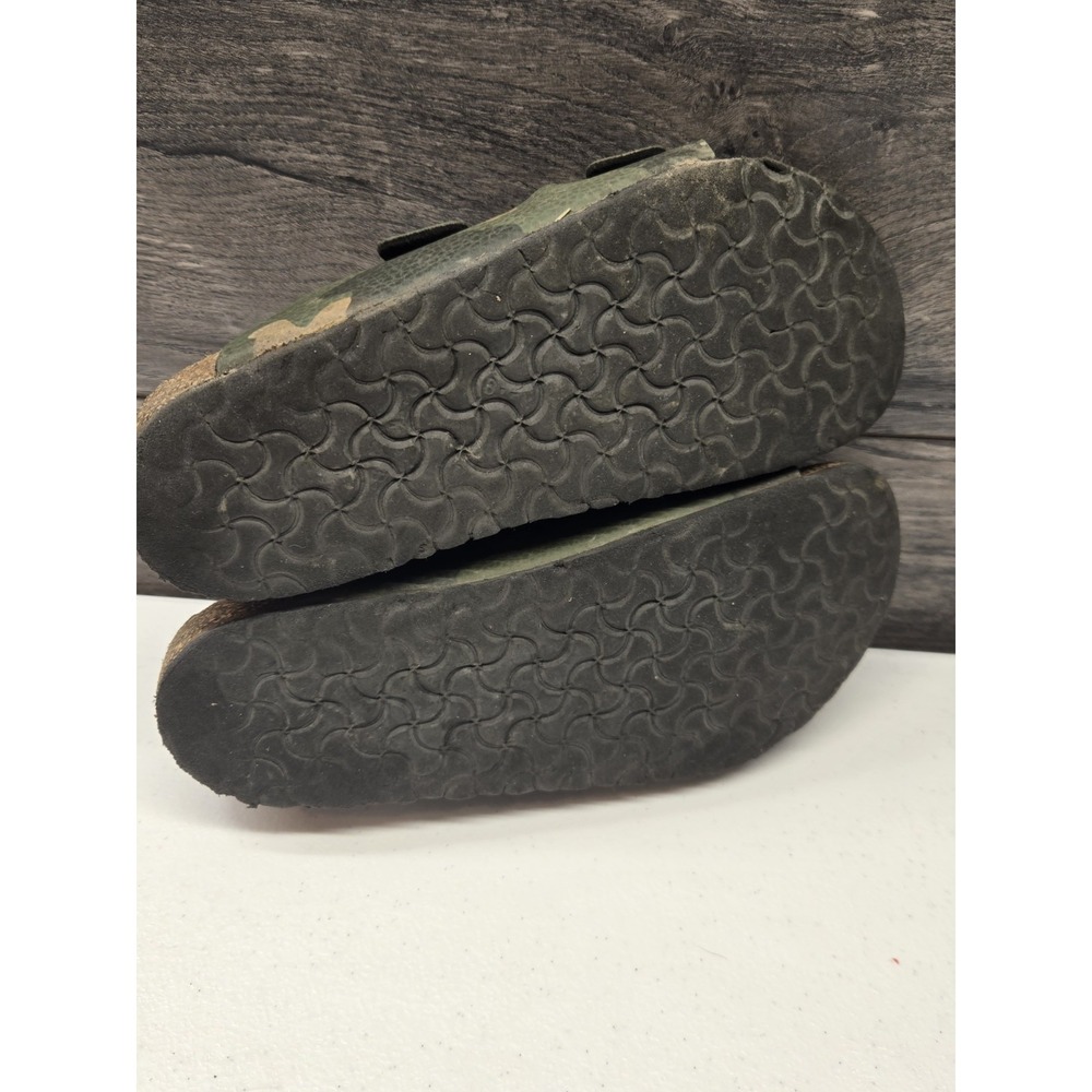 Birkenstock Arizona Kid 34 US 3 Green Camouflage Camo Birko Flor Sandals Buckle - Picture 6 of 6